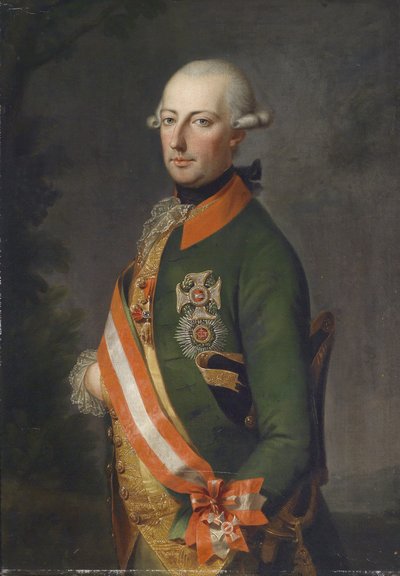 Emperor Joseph II, Portrait in Uniform of the Chevaux-Leger Regiment No. 1 with Decorations by Unbekannt Unbekannt